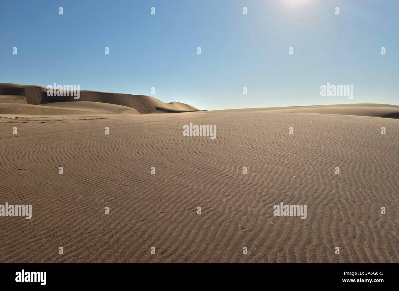 The serene tranquility of the desert. - Smartphone Captured Stock Image