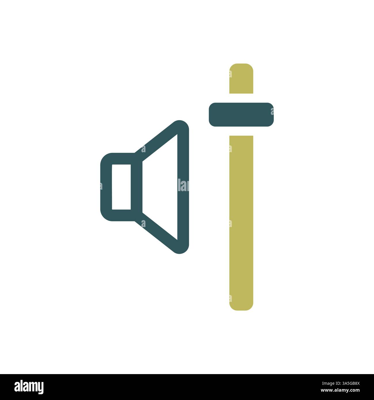 Audio volume slider control vector isolated icon. Graph symbol for music and sound web site and apps design, logo, app, UI Stock Vector