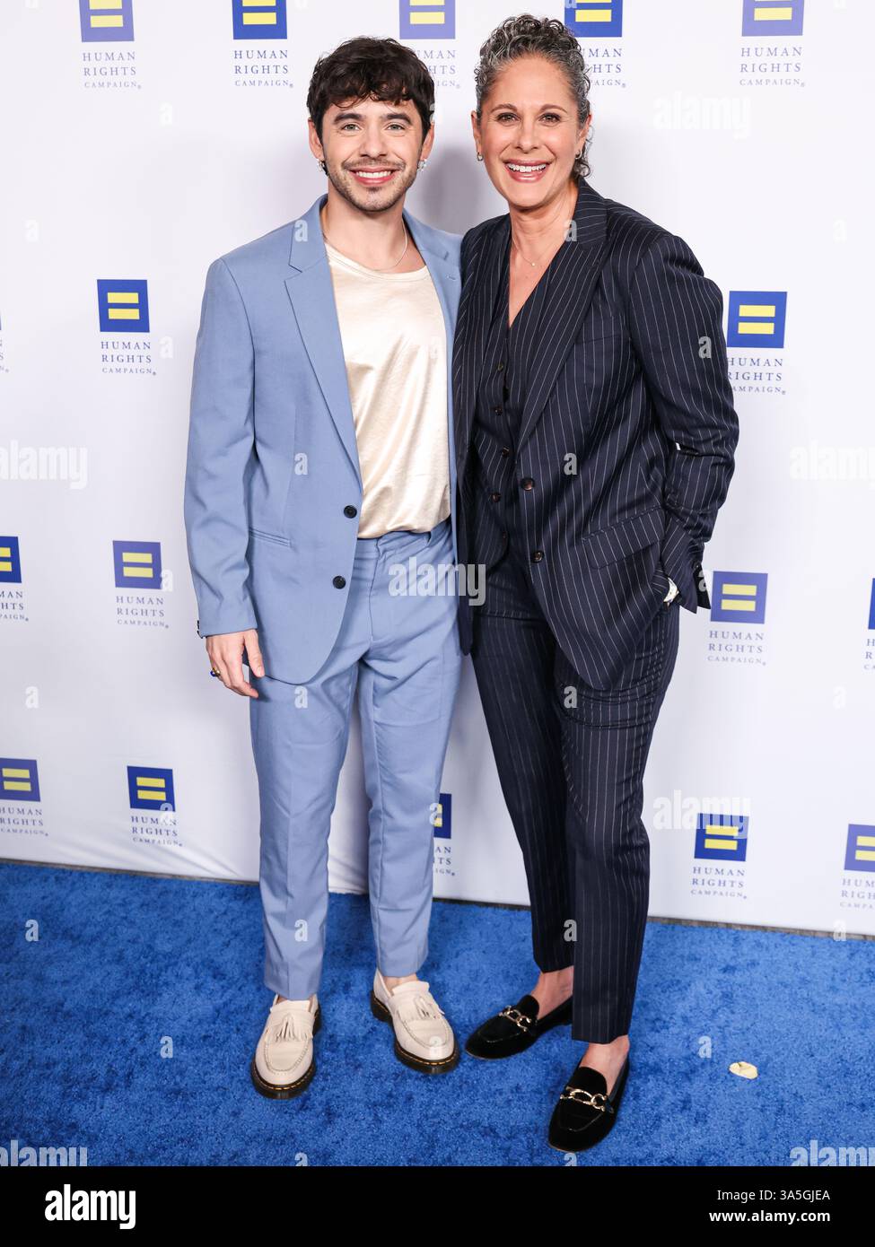 CENTURY CITY, LOS ANGELES, CALIFORNIA, USA - MARCH 22: David Archuleta and Dana Goldberg arrive at the Human Rights Campaign's 2025 Los Angeles Dinner held at the Fairmont Century Plaza on March 22, 2025 in Century City, Los Angeles, California, United States. (Photo by Xavier Collin/Image Press Agency) Stock Photo