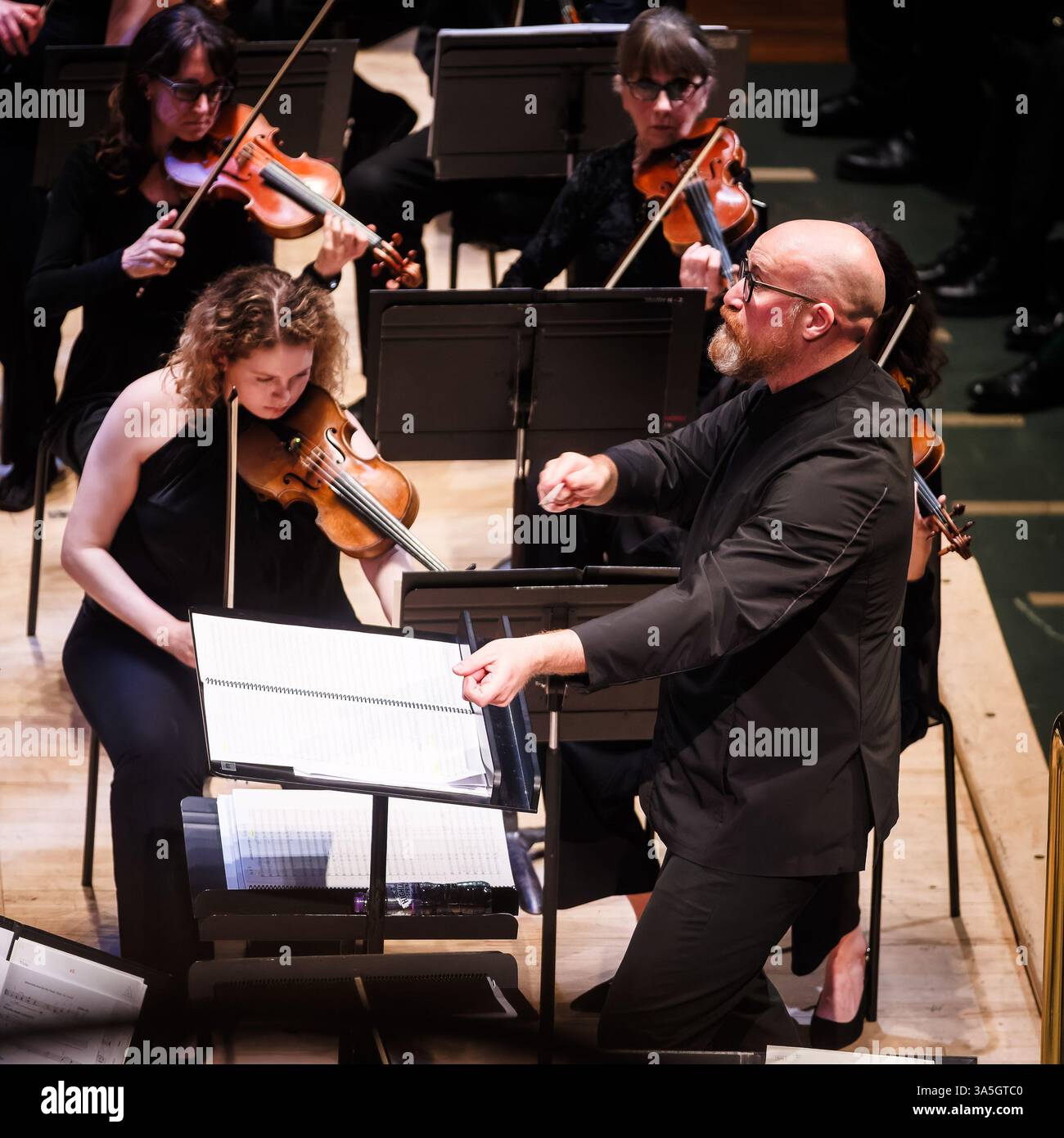 London, UK. 22 March 2025. Conductor Ben Palmer photographed on stage ...
