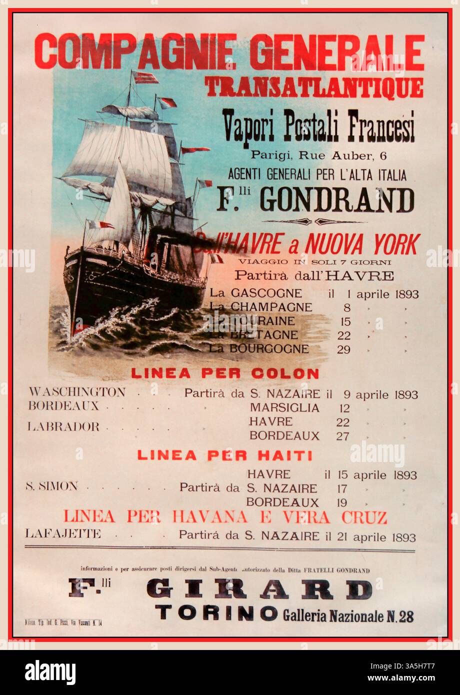 Publicité Cie. Gal. Transatlantique Marseille - Alger Publicité Cie. Gal. Transatlantique Marseille - Alger