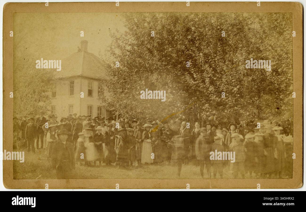 A photograph from Franklin, Minnesota, showing a farewell party for ...