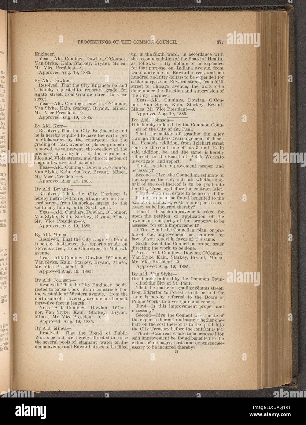 This 1885 document, archived at the Saint Paul Public Library, outlines