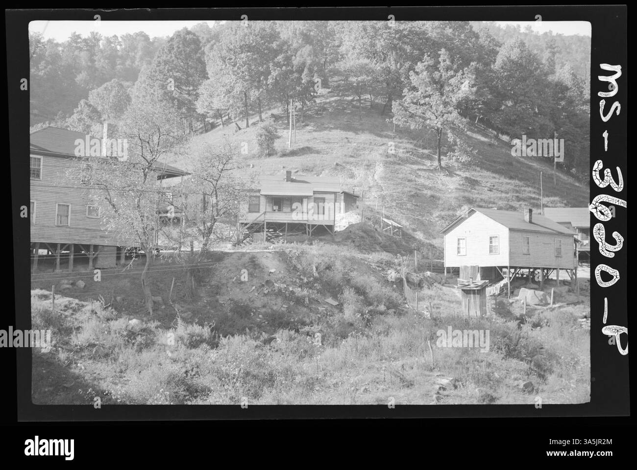 A view of house #8, surveyed near Benedict Coal Corp. Benedict & Vir Glow Mines in St. Charles, Lee County, Virginia, showcasing mining community housing. Stock Photo