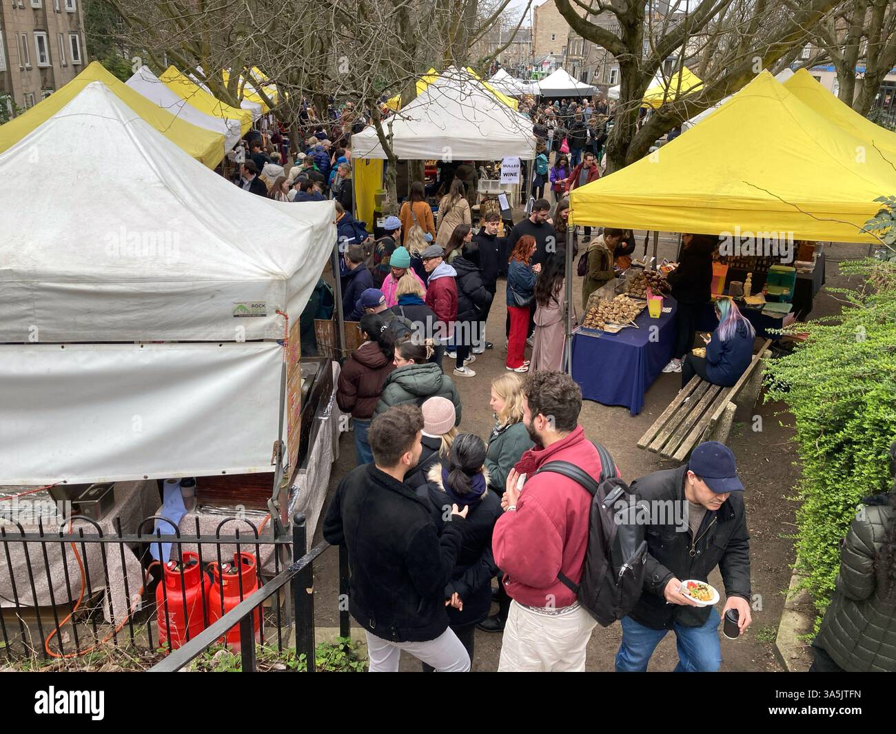 Stockbridge Market every Sunday, Saunders Street, Edinburgh, Scotland Stock Photo