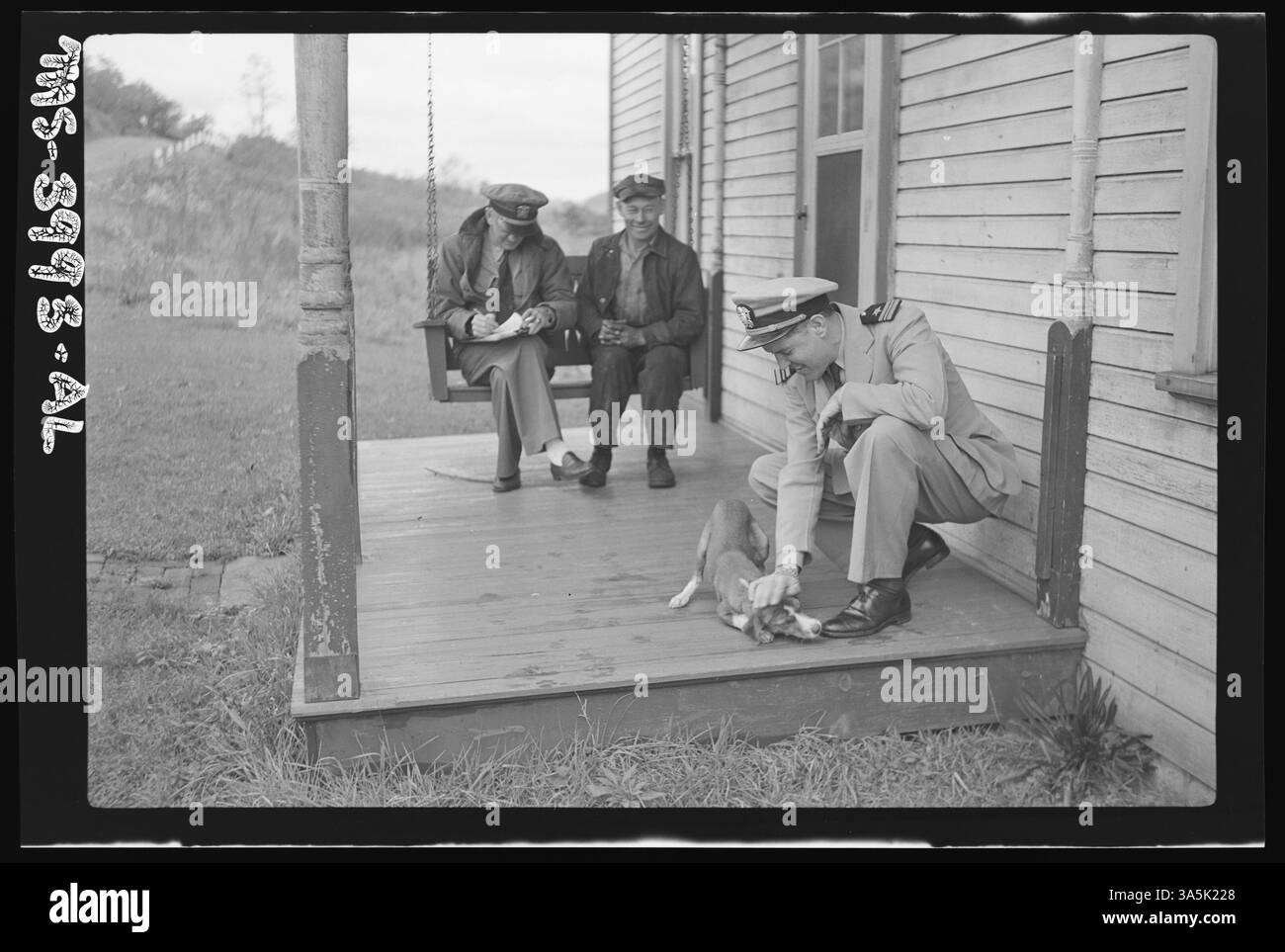 An engineer conducting a house survey in front of the Black Diamond ...