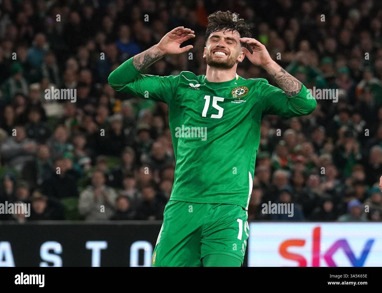 Republic Of Ireland s Troy Parrott Rues A Missed Chance During The UEFA Republic Of Ireland s Troy Parrott Rues A Missed Chance During The UEFA