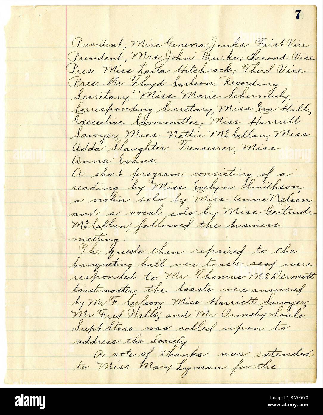 The first alumni notes of Stillwater High School, recorded in 1892 ...
