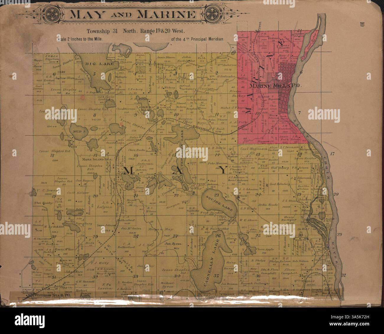 This 1901 plat book of Washington County, Minnesota, contains 52