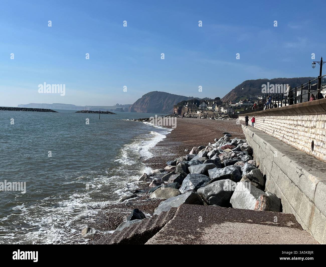 Sidmouth Beach in Devon - Smartphone Captured Stock Image