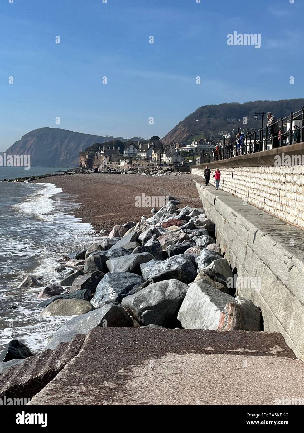 Sidmouth Beach in Devon - Smartphone Captured Stock Image