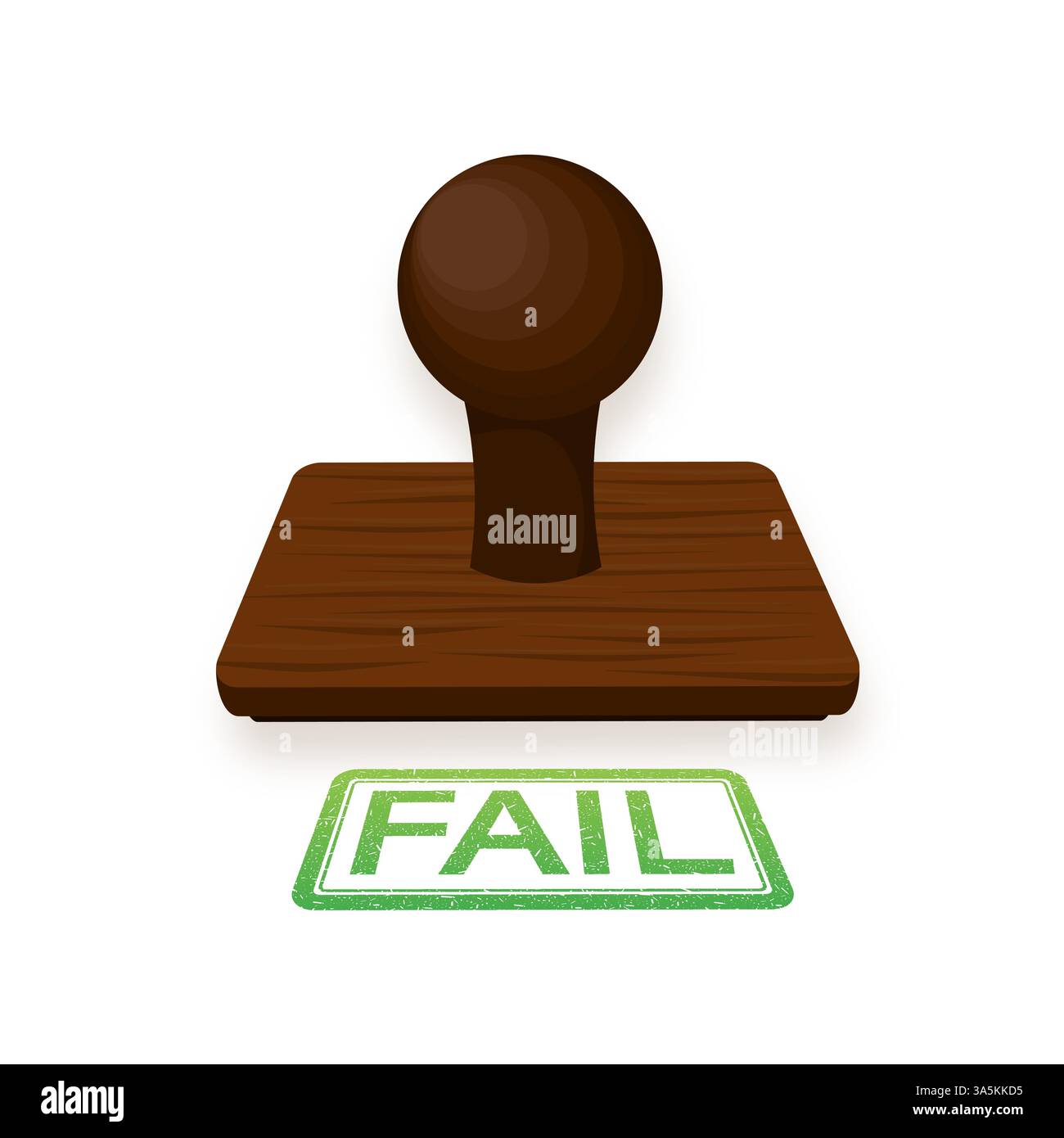Fail red stamp on white background. White background. Vector illustration Stock Vector