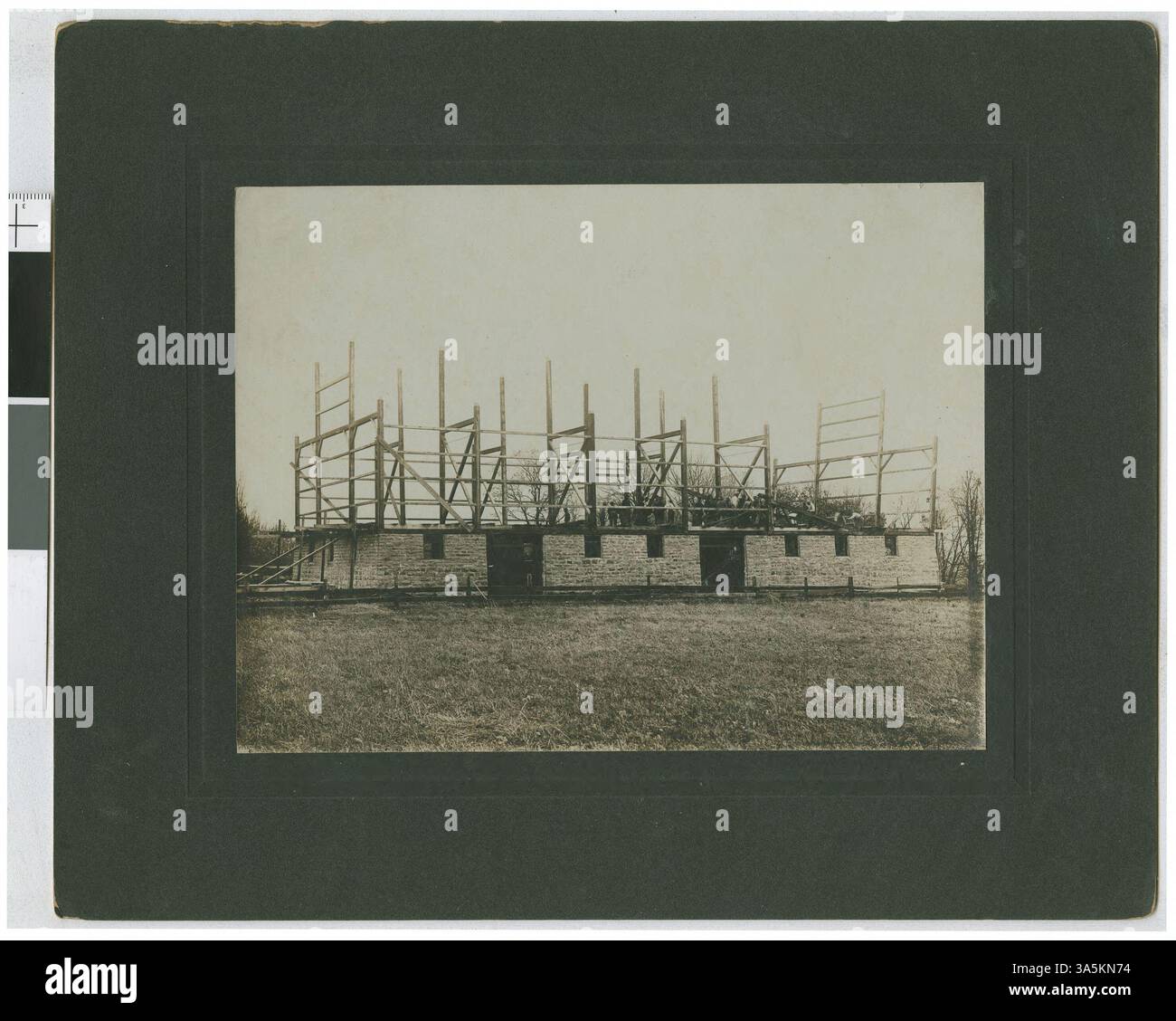 Historical barn raising Cut Out Stock Images & Pictures - Alamy