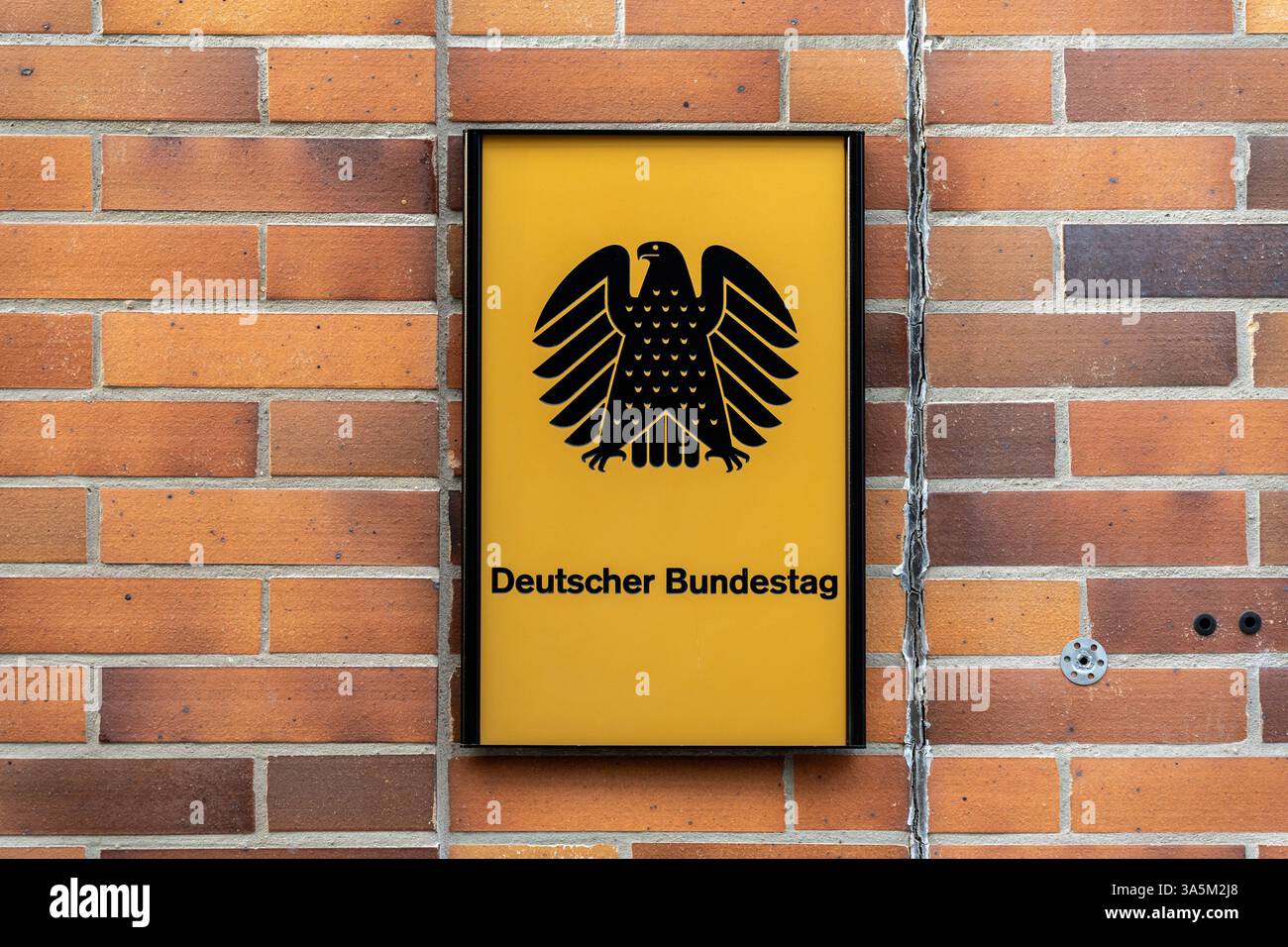 Berlin Germany March 23 2025 Official Sign With Federal Eagle And Berlin Germany March 23 2025 Official Sign With Federal Eagle And