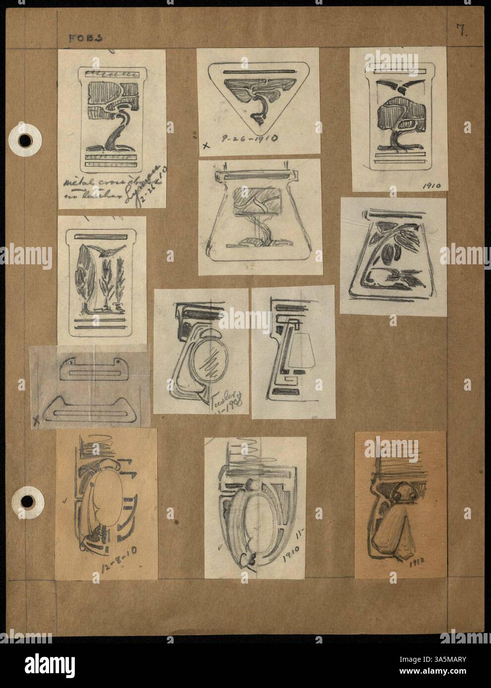 Mary moulton scrapbook contains pencil colored ink hires stock