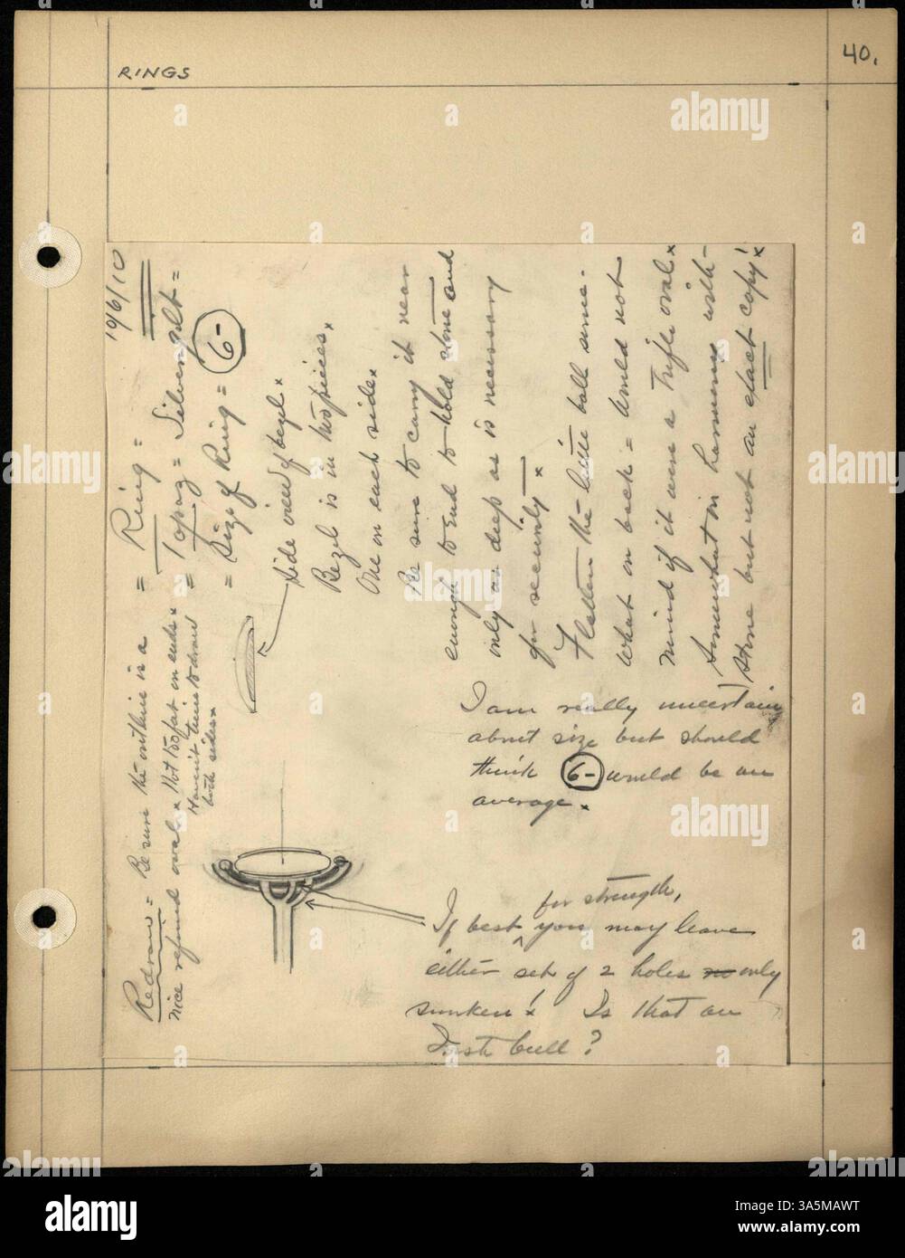 A scrapbook held at Hennepin County Library showcases jewelry designs