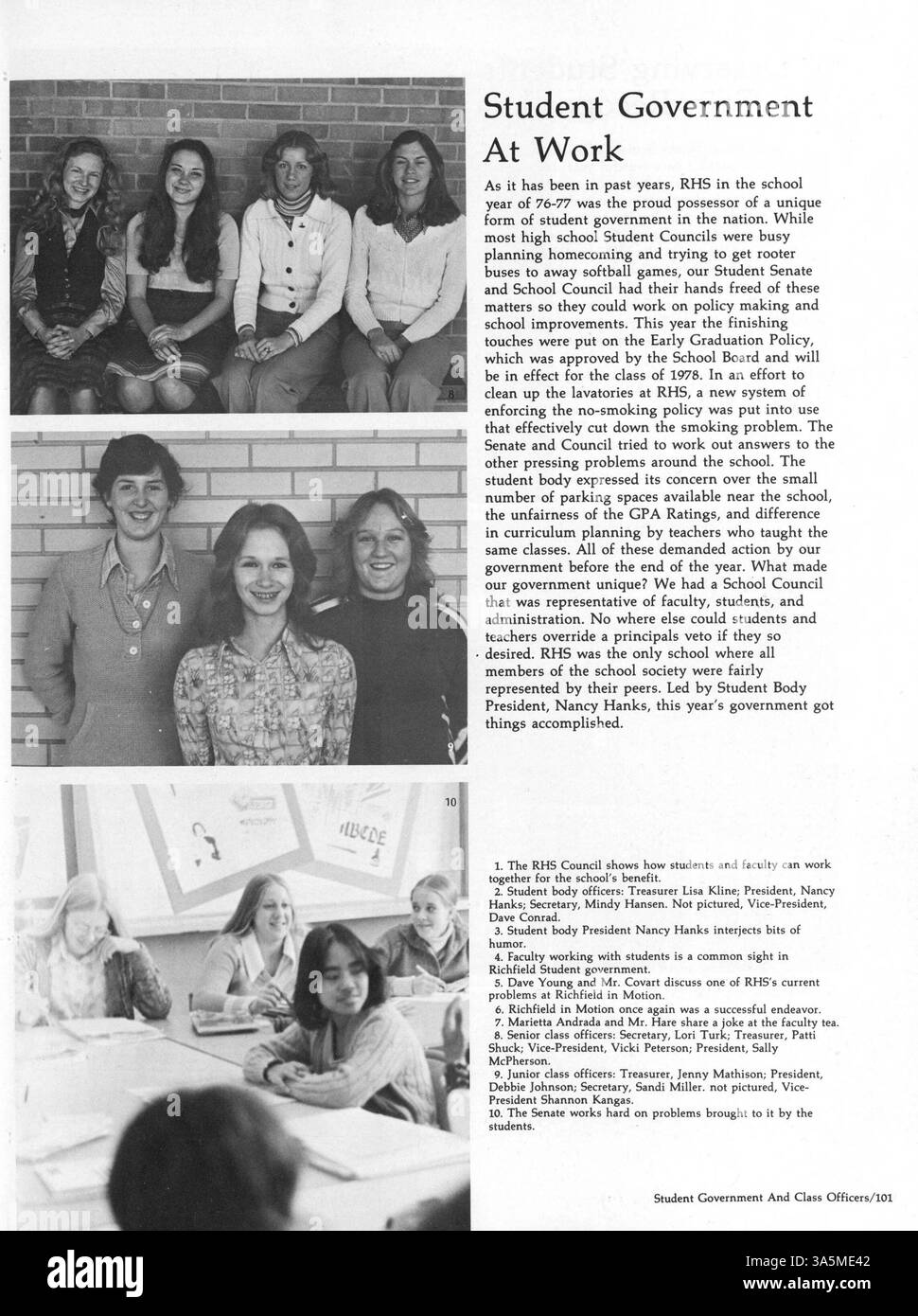 Key moments from the 1976 1977 school year hi-res stock photography and ...