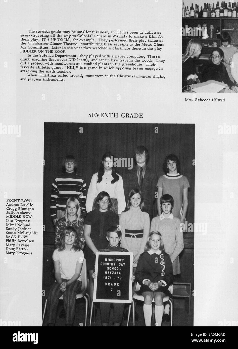 This yearbook documents the 19711972 school year at Highcroft Country