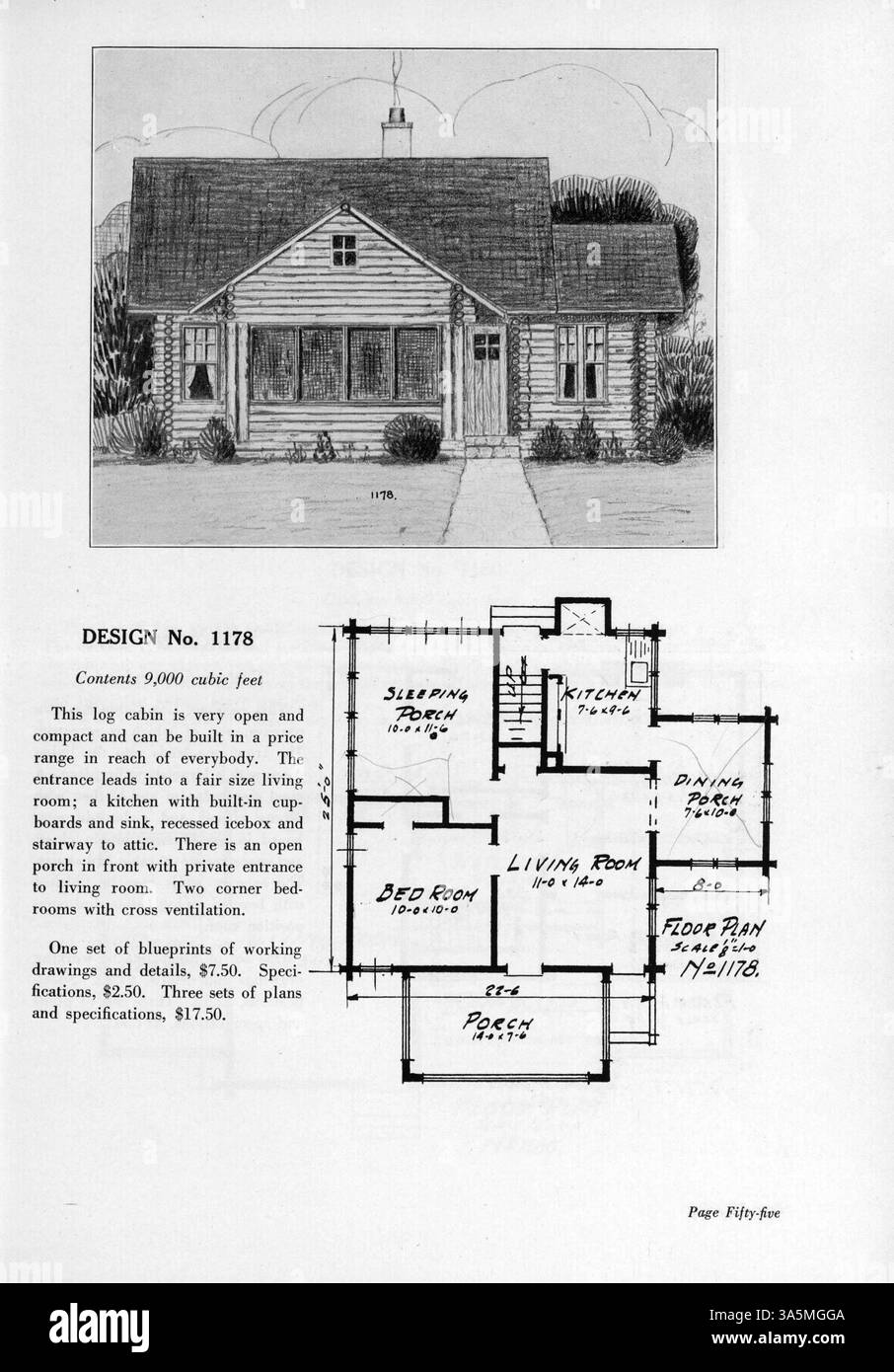 Featuring stock plans for summer cottages, log cabins, and garages