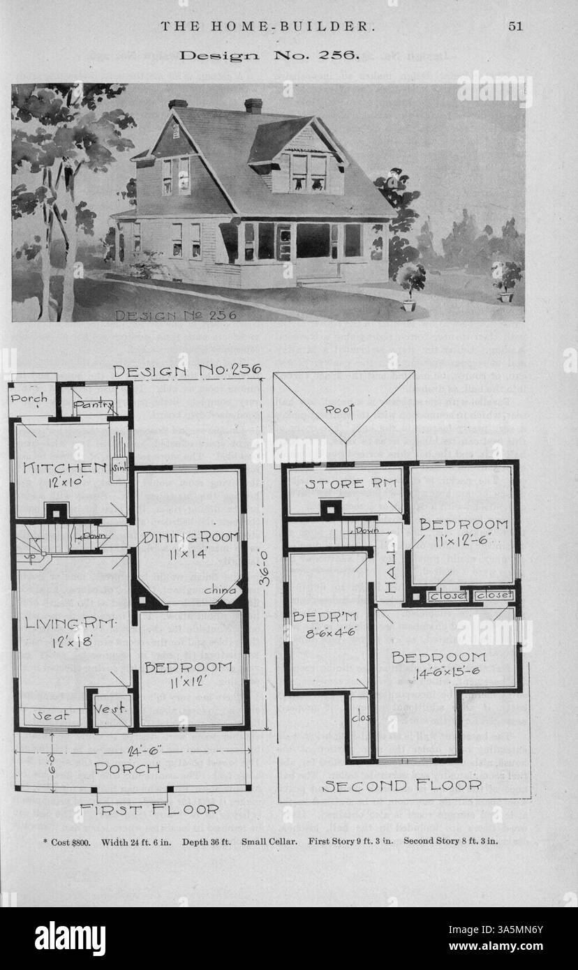 Provides comprehensive house designs with floor plans hi-res stock ...