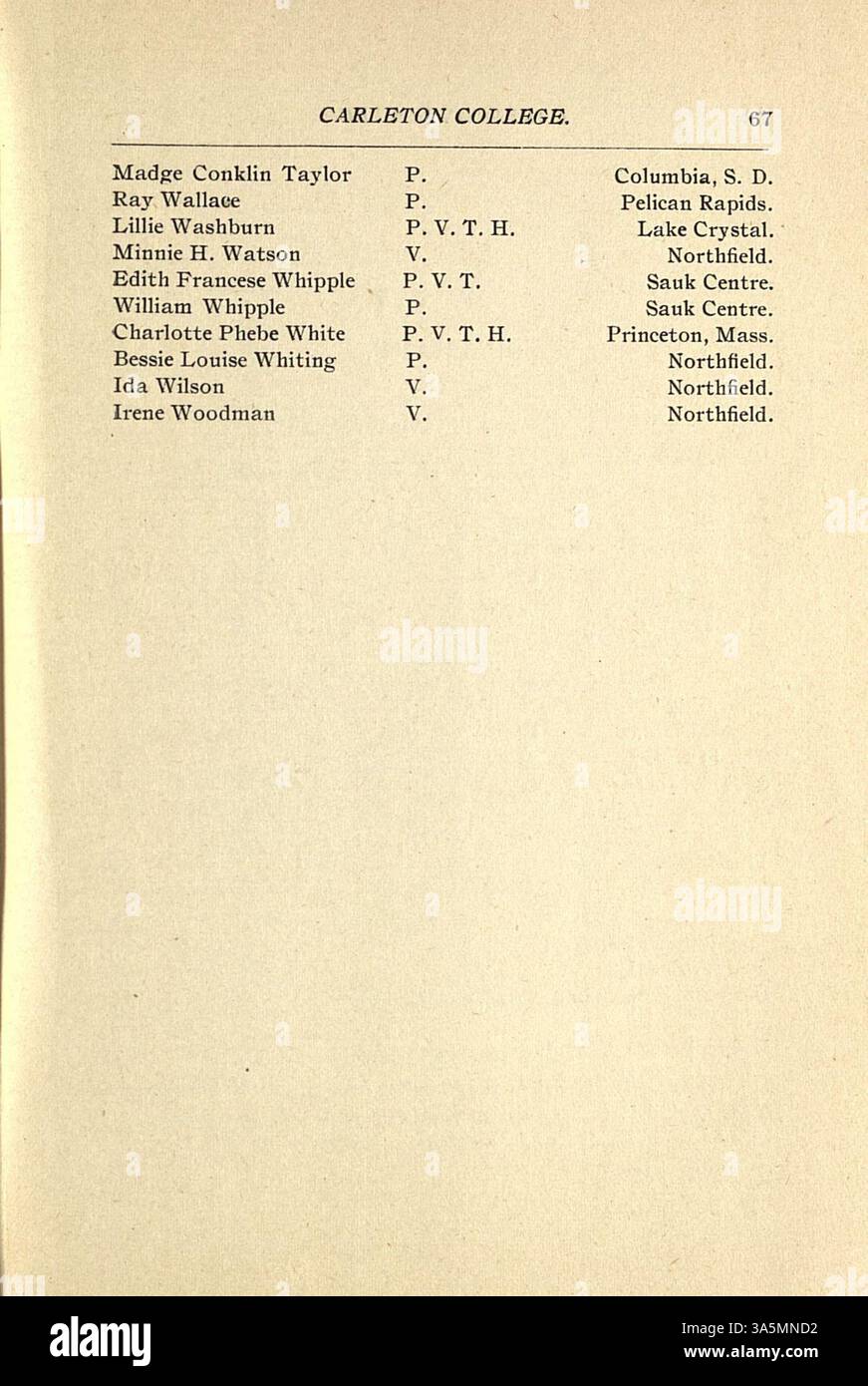 Carleton College's academic catalog for 18951896, detailing courses
