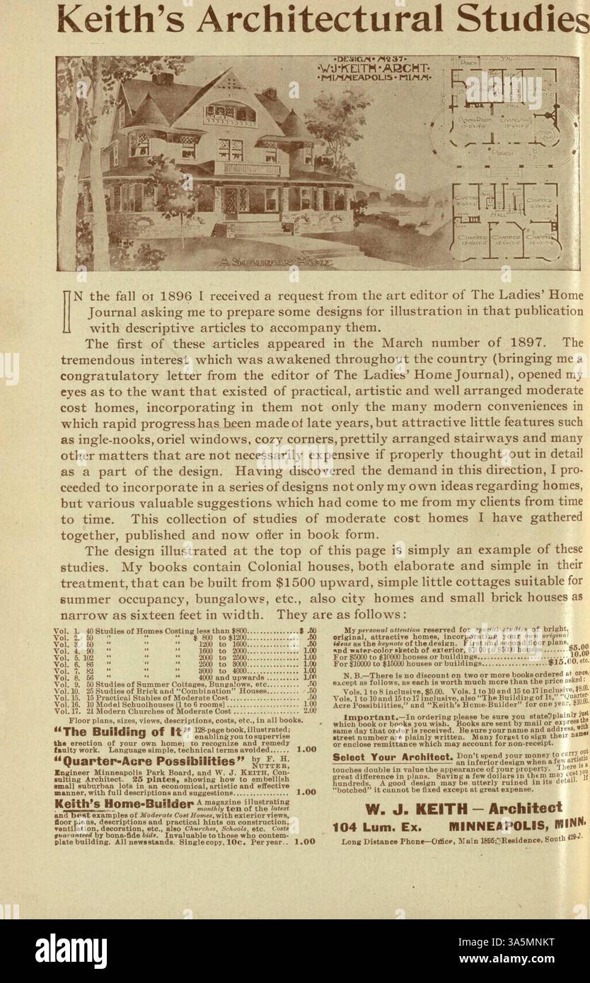 Keiths magazine features house designs with floor plans hi-res stock ...