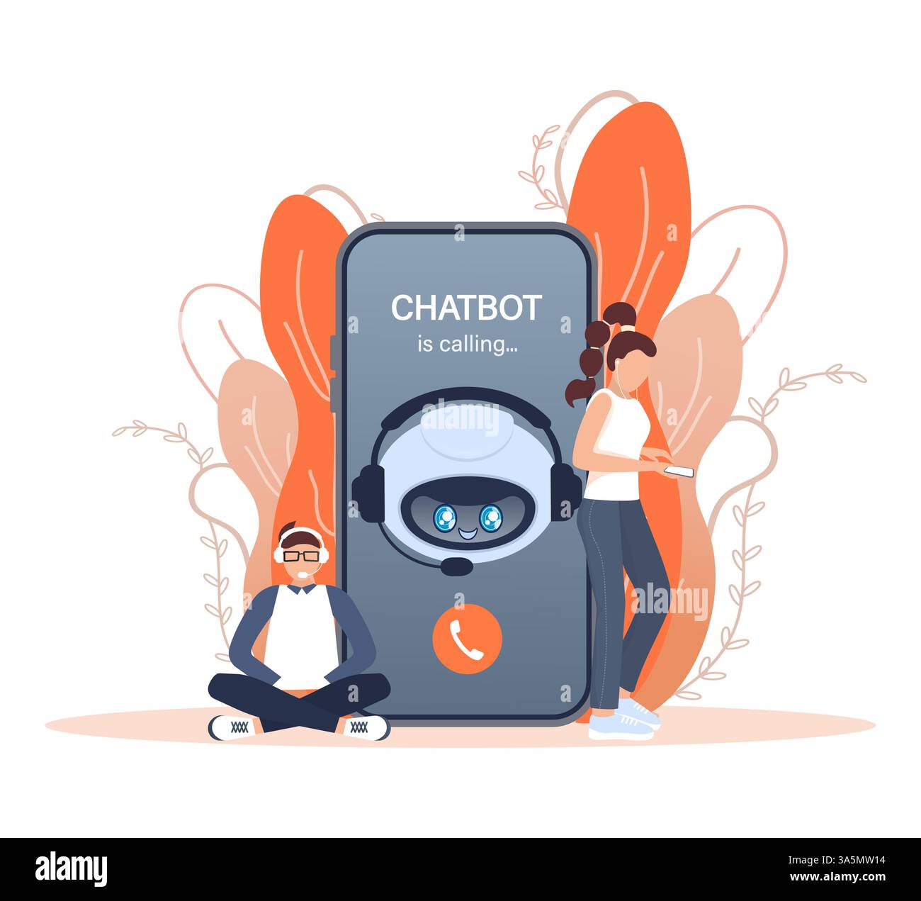 Flat chat bot for web design. Flat isometric vector illustration. Artificial intelligence Stock Vector