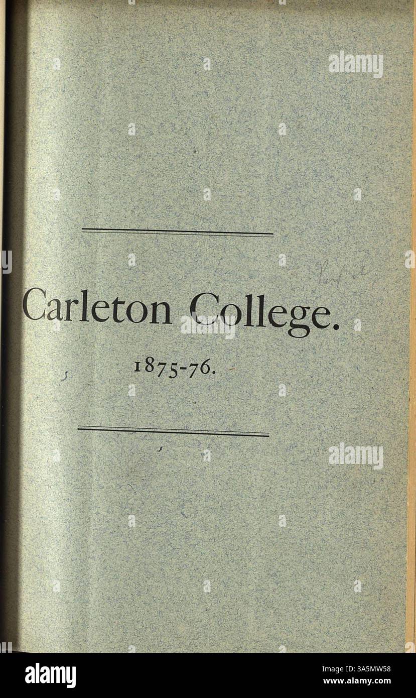 The Carleton College academic catalog for 18751876 includes courses of