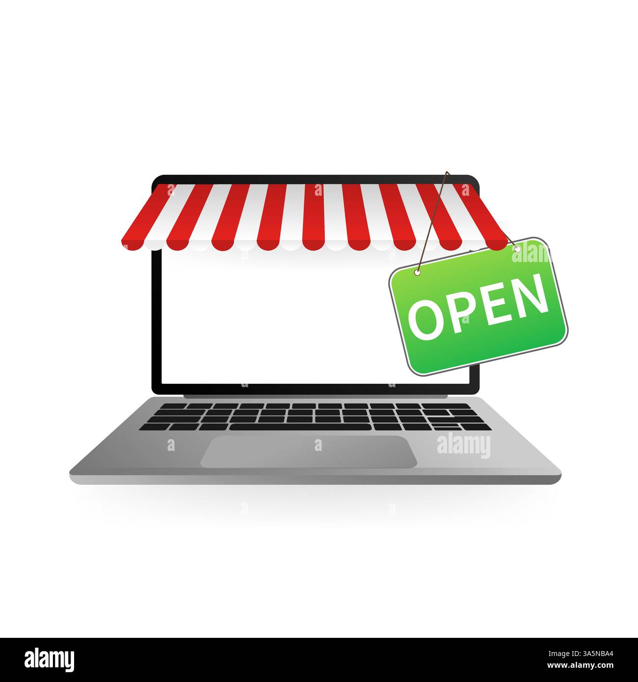 Laptop open closed tablet in modern style. Laptop screen. Technology ...