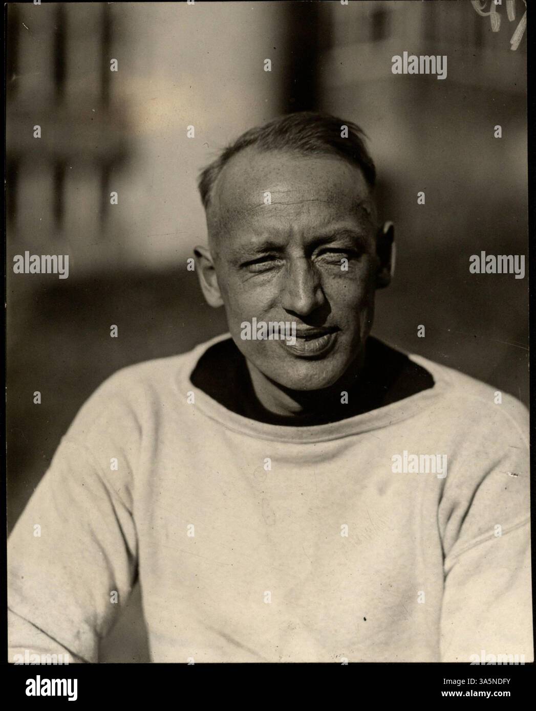 Henry E. Batchelder, a chemistry teacher and coach at West High School, documented in the Hennepin County Library collection. Stock Photo