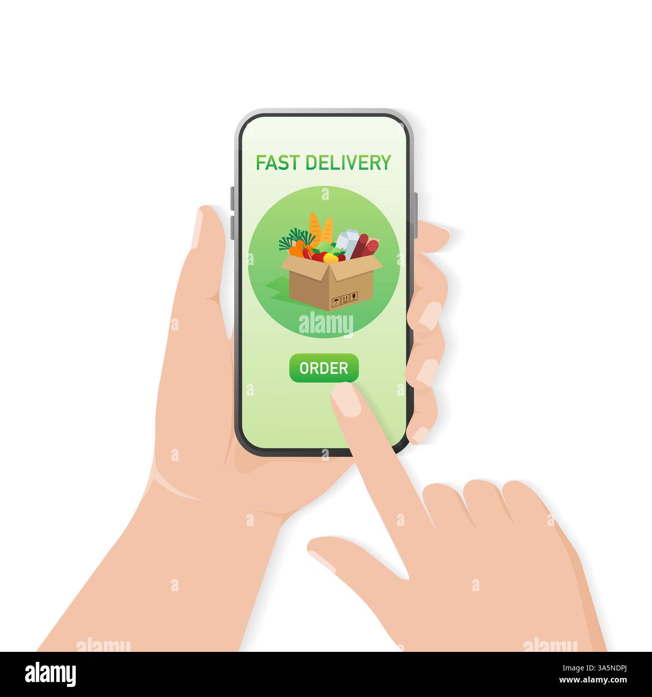 Food delivery app. Delivery service. Isolated vector. Internet ...