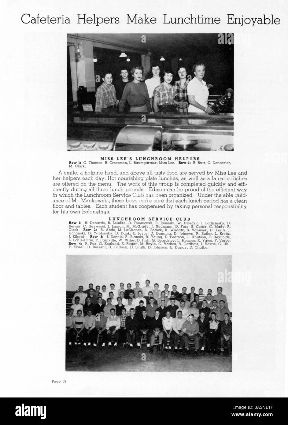 Athletic milestones from the 1949 1950 school year Black and White ...