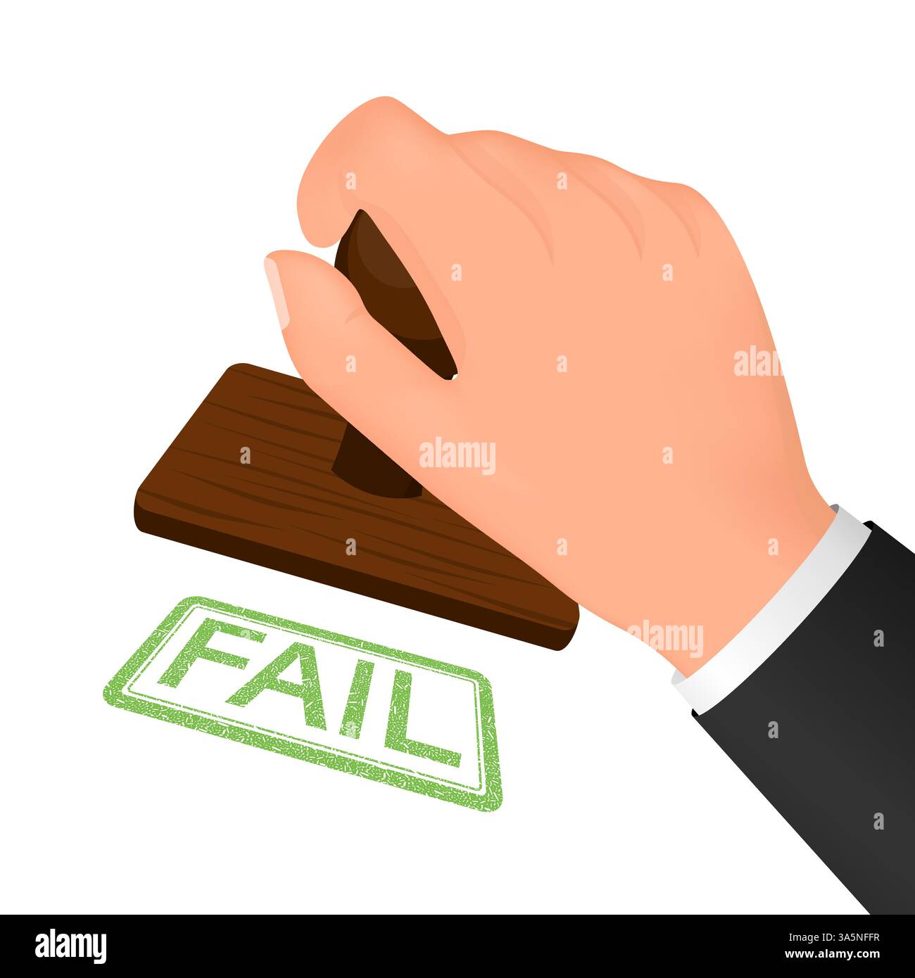 Fail red stamp on white background. White background. Vector ...