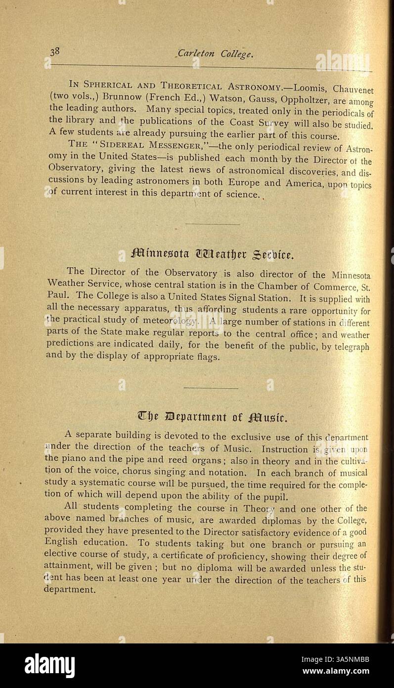 This catalog for the 1885 1886 academic year at carleton college hires