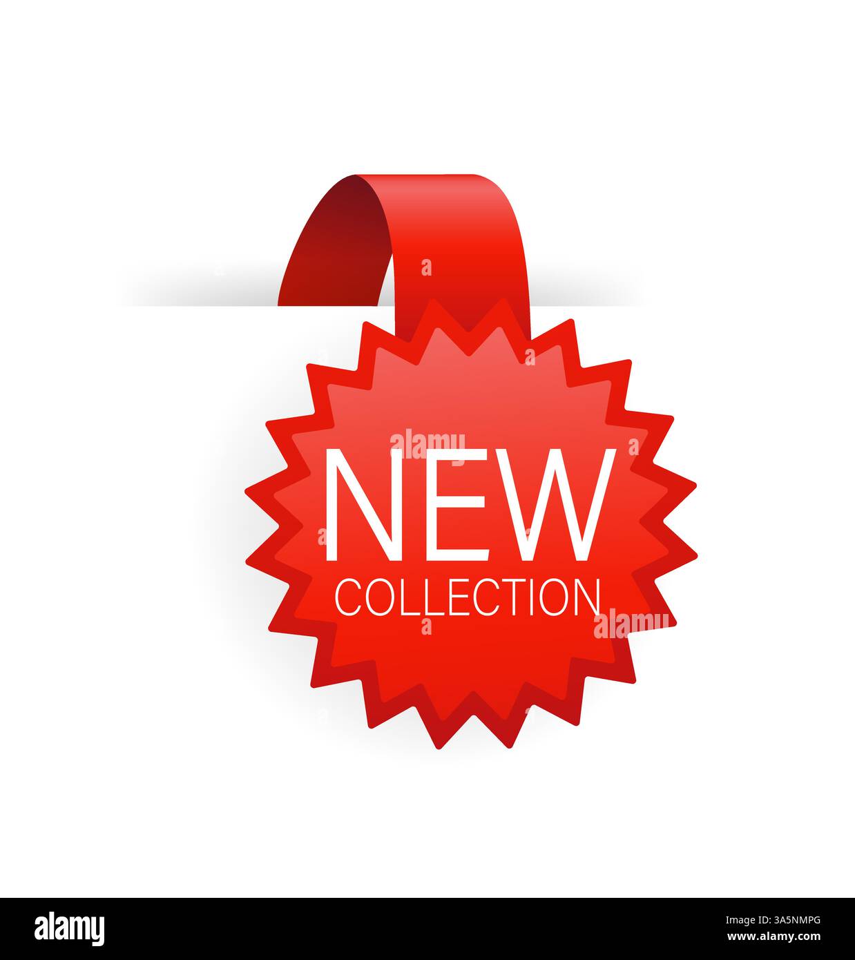 Modern red new collection badge great design for any purposes. Vector ...