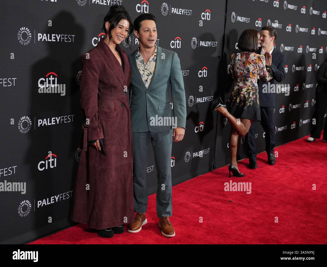 (L-R) Leah Lewis, David Del Rio, Skye P. Marshall and Jason Ritter at ...