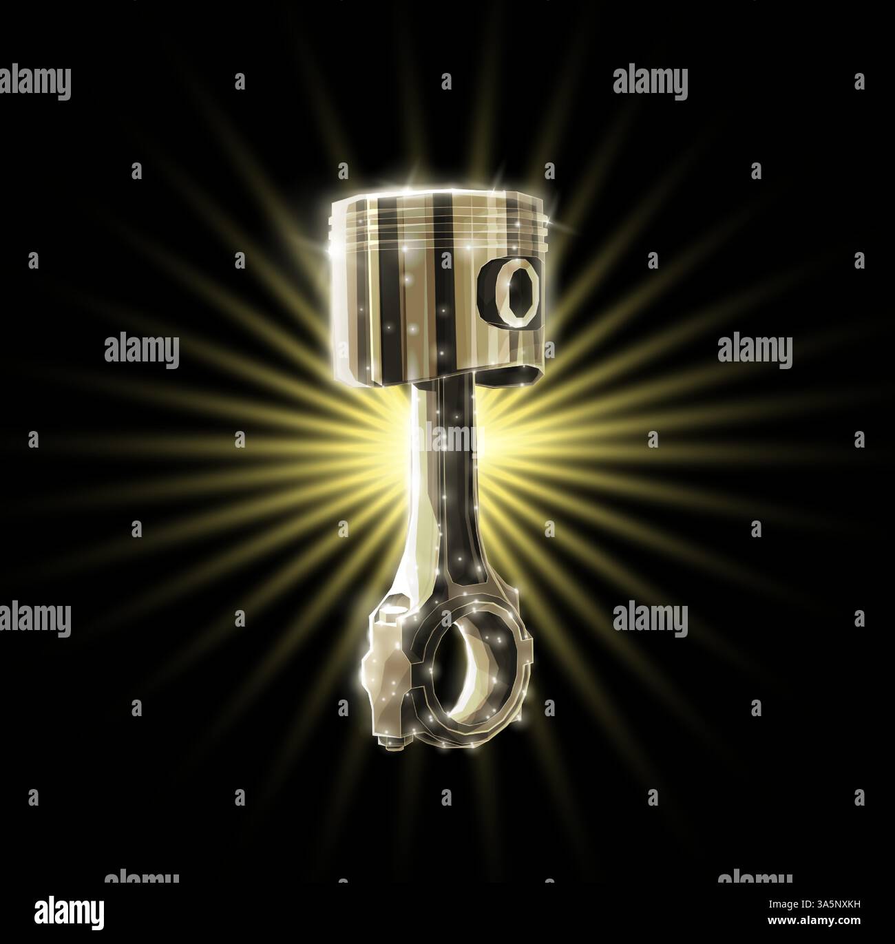 Engine piston on abstract Stock Vector Images - Alamy