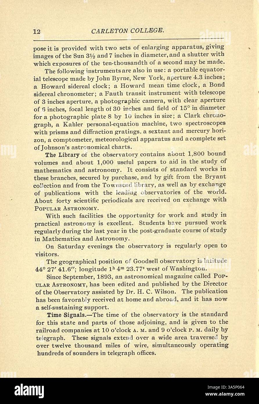 The catalog for 1897 1898 at carleton college lists courses hires