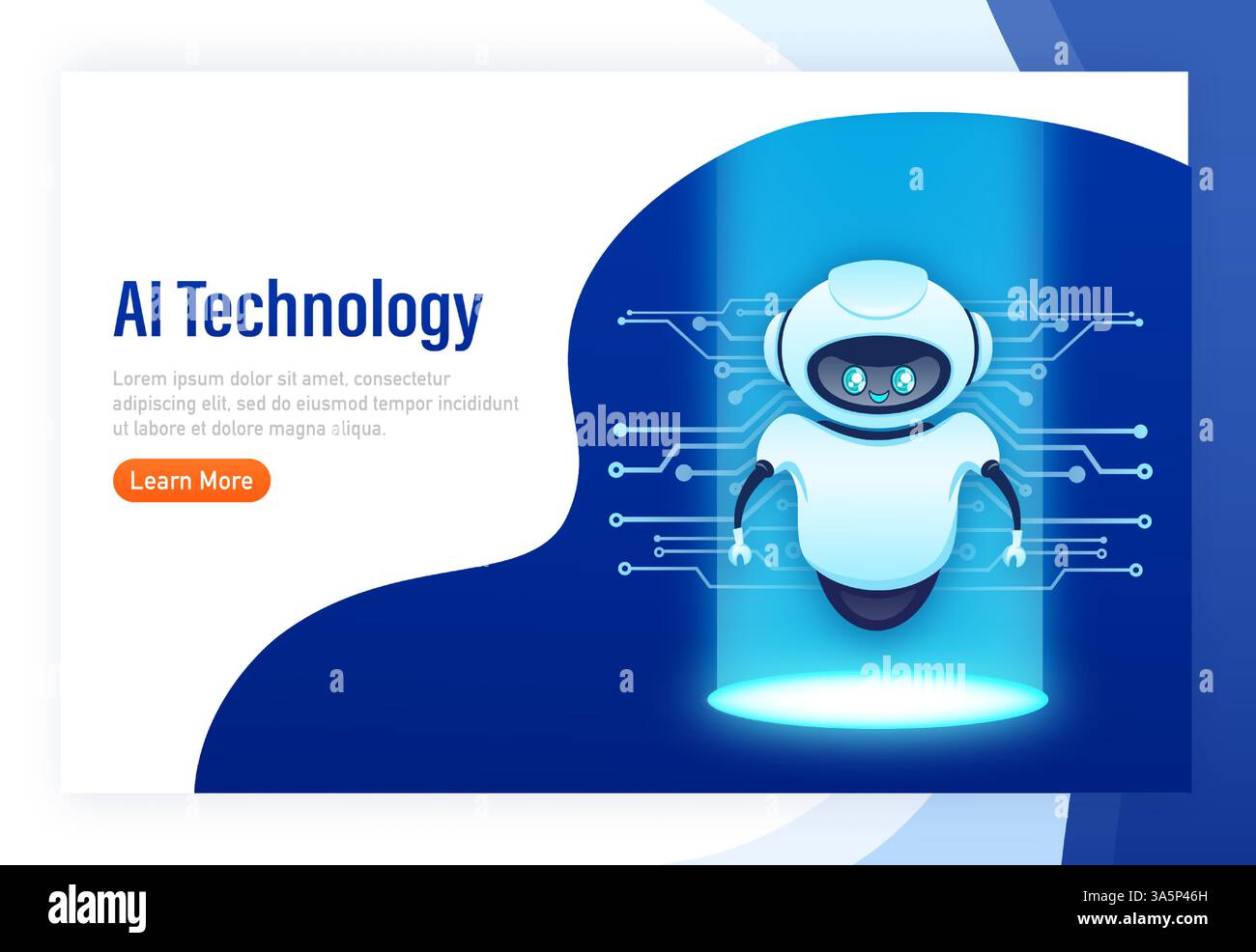 Character bot for mobile app design. Artificial intelligence Stock ...