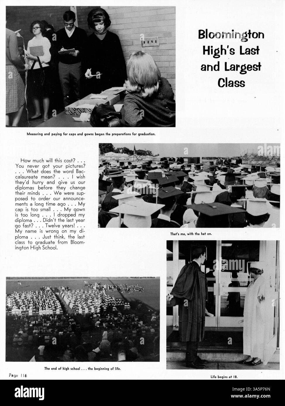 This edition of Bloomington High School's 'Bear 1965' yearbook