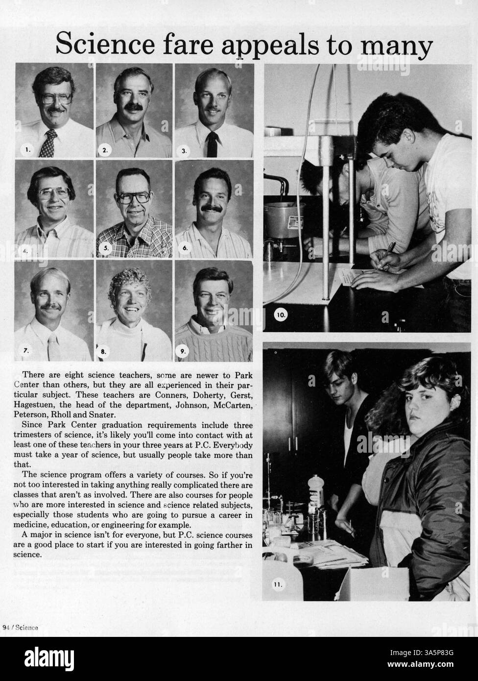 The 1987 yearbook from Park Center High School documents key moments ...