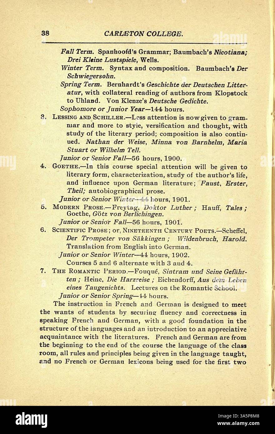 Carleton College's 18991900 academic catalog provides an overview of