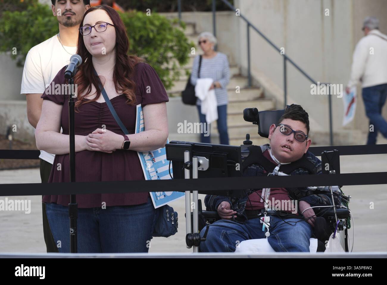 Citizen Rose Lydon and her son, James Lydon, from Winchester, Calif ...