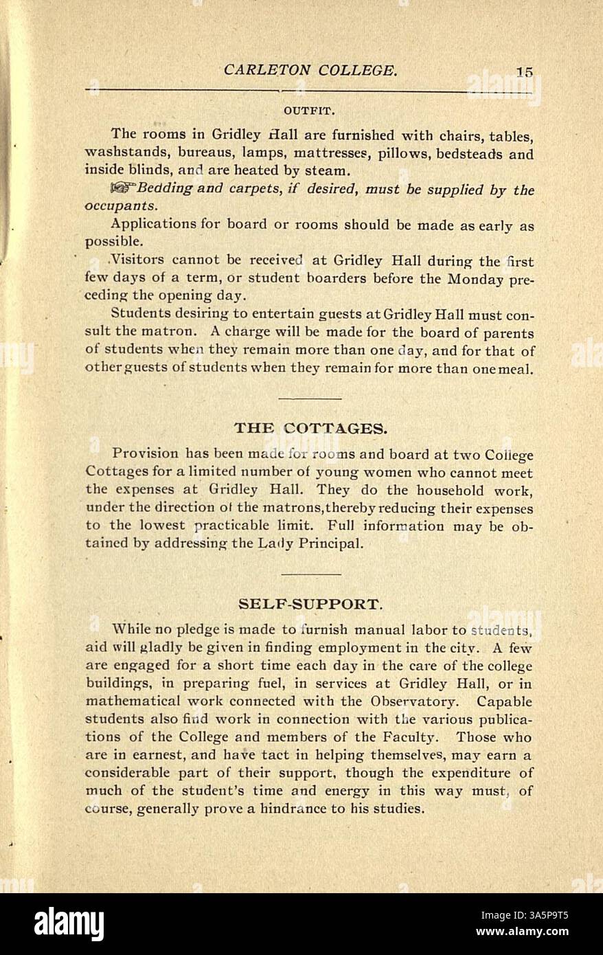 The 1896 1897 carleton college catalog presents the academic pro hires