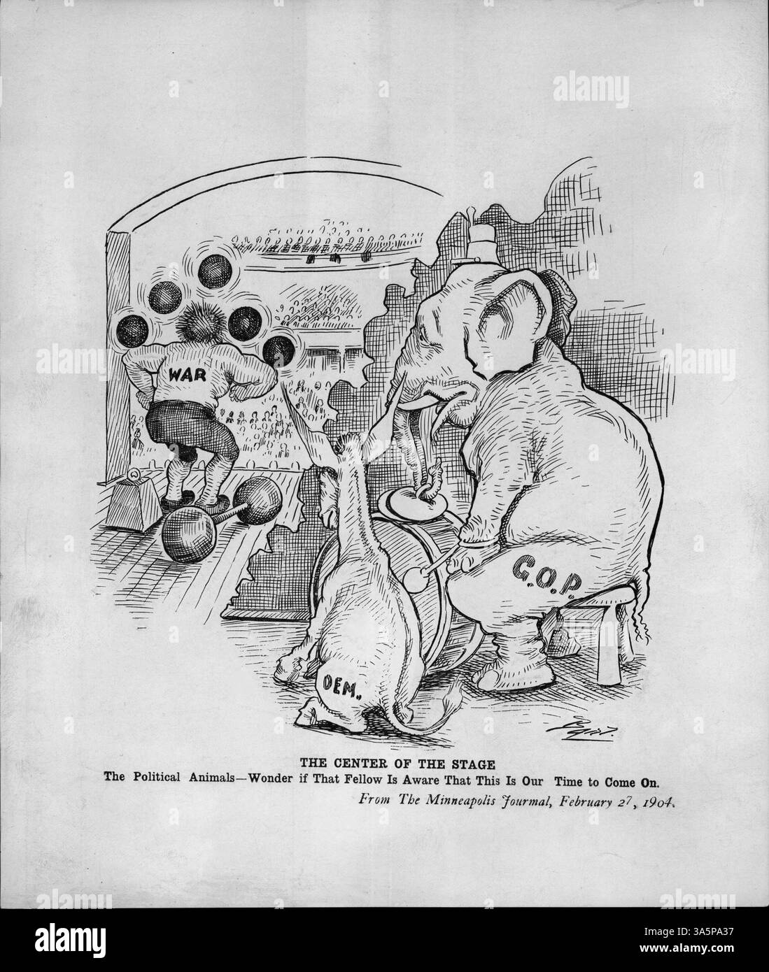 Russo japanese war cartoon hi-res stock photography and
