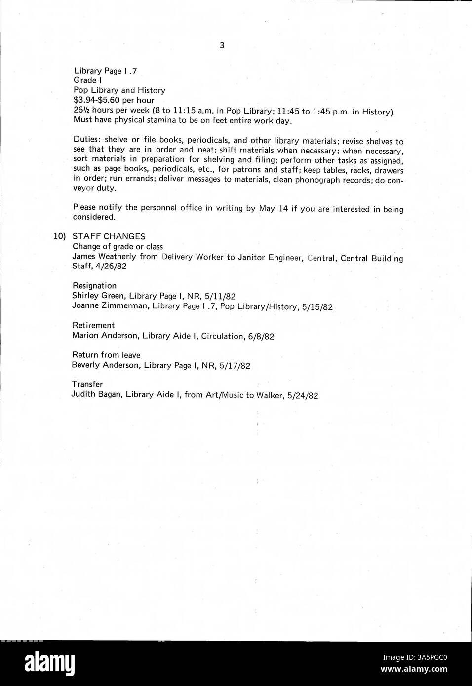 This edition of the 1982 minneapolis public library weekly bulle hires