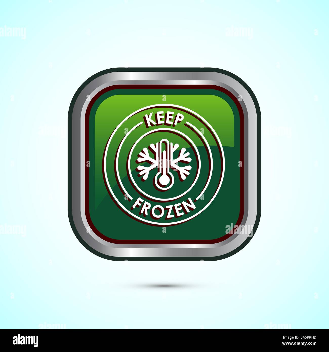 Keep frozen icon design illustration, Frozen product badge label sign, Button design Stock Vector
