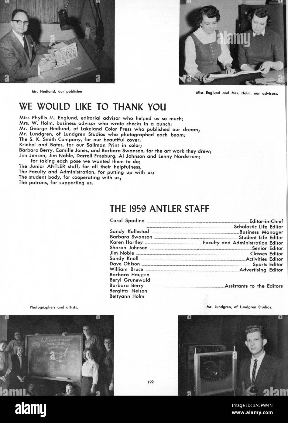 The 1959 Antler yearbook from Minnehaha Academy provides insights into ...