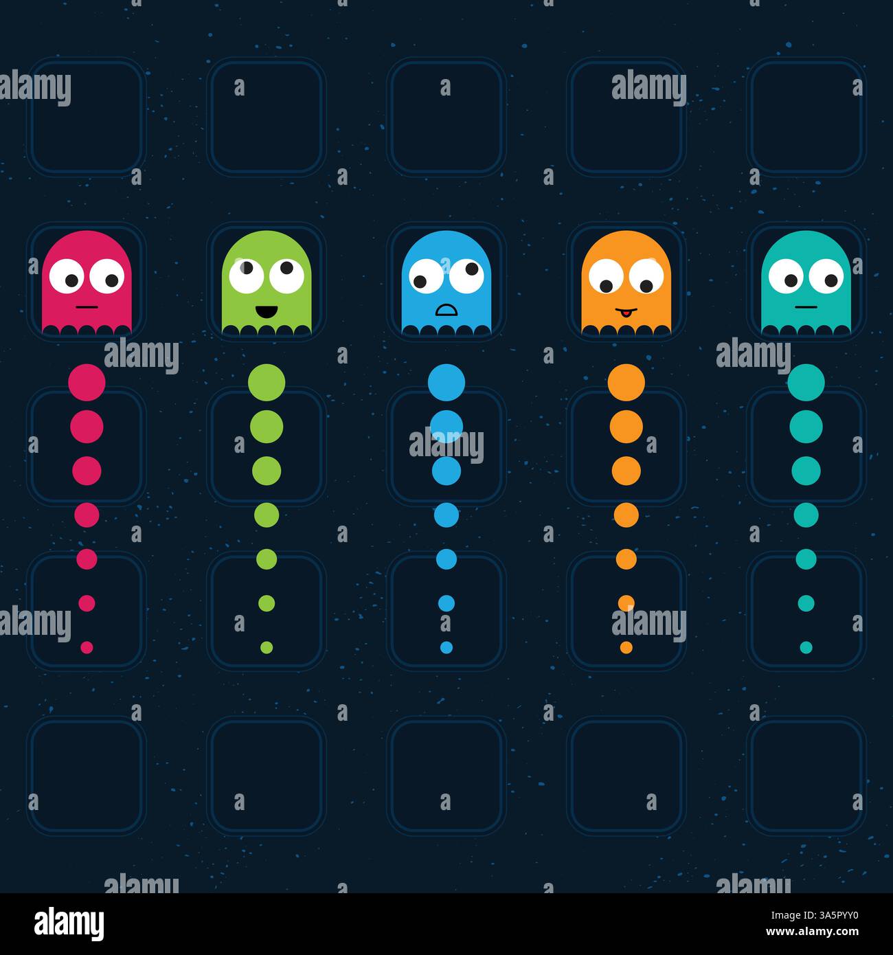 Ghost monsters set Stock Vector