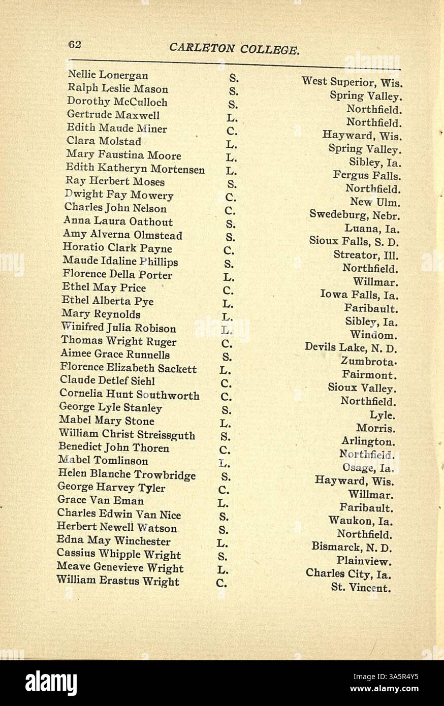 The 1900 1901 academic catalog from carleton college in northfie hires